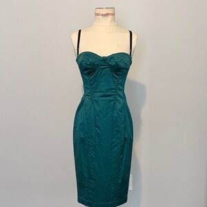 Dolce & Gabbana Teal Corset Dress